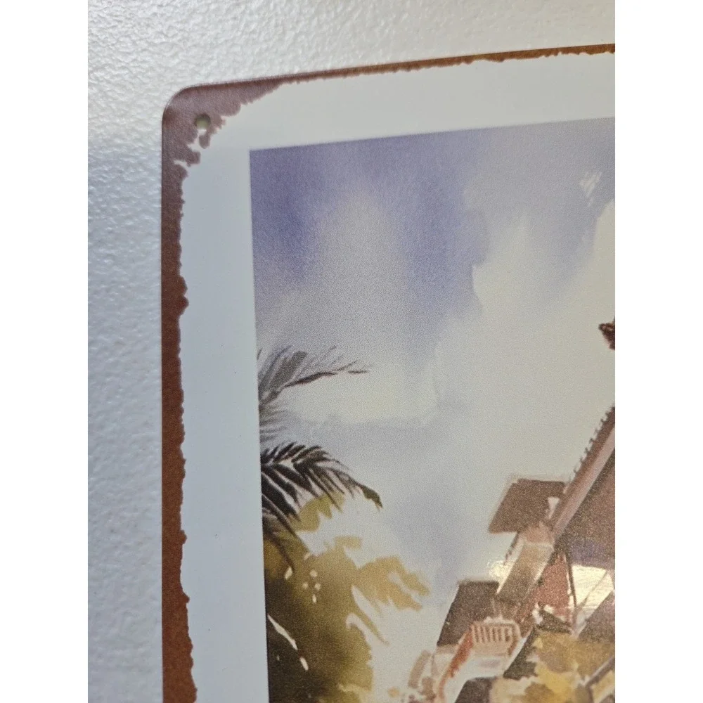 Playa‎ Del Carmen Vintage Style Metal Sign Wall Art Mexico Beach Travel Decor